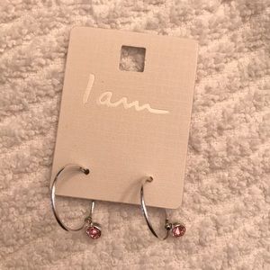 💕2 for $12💕pink hoop earrings